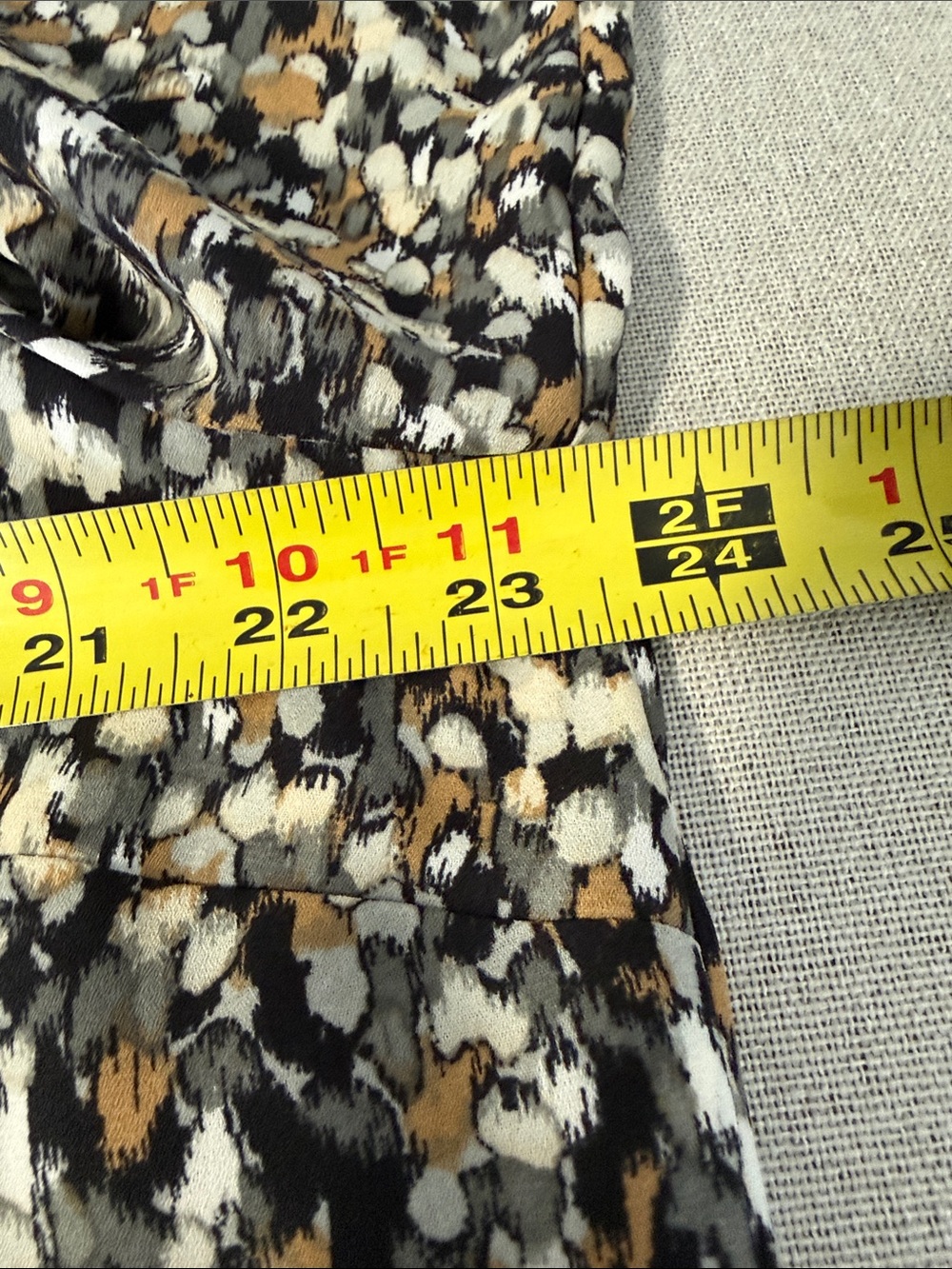 Talbots Black, White & Tan Printed Long-Sleeve Blouse SZXL - Picture 8 of 14
